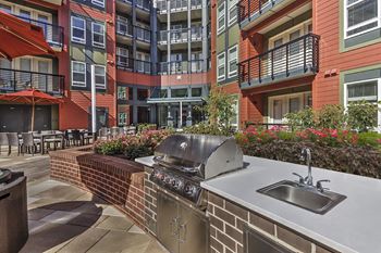 Grilling areas with premium outdoor cooking equipment